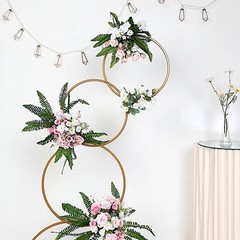 5 ft Metal Hoops Pillar Backdrop Stand Wedding Party Home Decorations Supplies