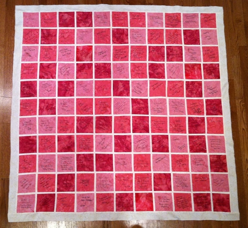 Wedding Guest Book Alternative, Custom Handmade Multi-Color Signature Quilt