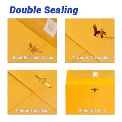 9×12 Expanding Manila Envelopes with Clasp 25 Pack, Goefun 180 GSM Heavyweigh…