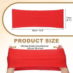 25 Pcs Spandex Chair Sashes Bows with Slider Buckle Bright Red