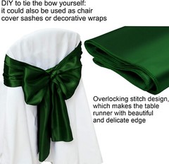 4x Green Satin 12″ x 108’Table Runner Bright Silk Smooth Wedding Banquet Party