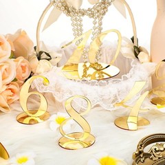 10 Pcs Table Numbers for Wedding 1-10 Reception Wedding Numbers Signs with Ho…