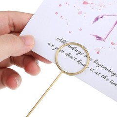 30 Pcs Metal Wire Floral Picks Wire Place Card Holder Table Name Number Clips