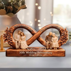 Custom Golden Anniversary Acrylic Block Gift for Parents Grandparents Keepsake