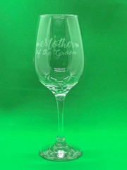 Father Mother of the Groom Wine Glasses Set of 2 Large 9″ Etched Wedding