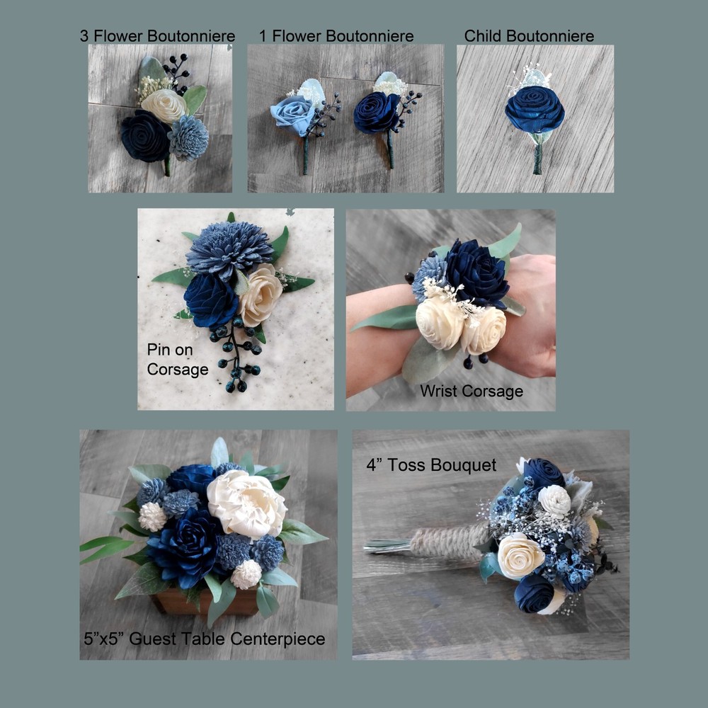 Stargazer Lily Bridal Cascading Bouquet Pink & Navy Sola Wood Cascade Bridesmaid
