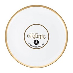 Plastic Serving Trays – Round Serving Platters with Gold Rim 14X14 Disposable
