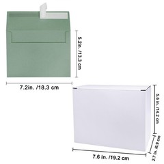 Winlyn 100 Pcs Sage Green A7 Invitation 100 Green,