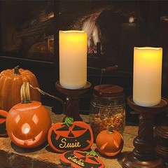 4’x8′ Flameless Battery Operated LED Candles with Timer – 2 Pack 4×8 inches