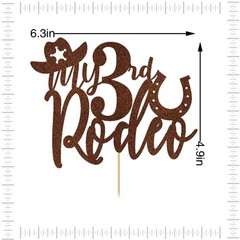 My 3rd Rodeo Cake Topper, third Birthday Cake topper,Western Little Cowboy Th…