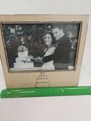 Russ 5 x 7 photo frame wedding beige silver