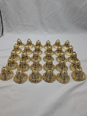 Vintage Lot Of 30 Gold Wedding Bells Christmas Holiday Bells Cake Ornaments