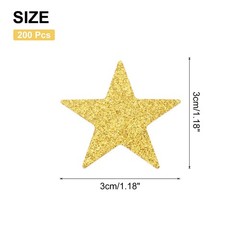 MECCANIXITY 200Pcs Star Confetti Glitter Table 1.18″x1.18″, Gold