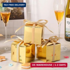 Glenmal 200 Pcs Small Gift Boxes 3 x 3 x 3 Inches Bulk Wedding Favor Candy Boxes