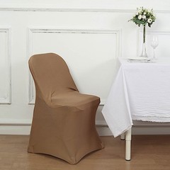 20 Taupe FOLDING Stretch SPANDEX CHAIR COVERS for Event Reception Decorations