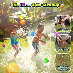 Reusable Magnetic Self Sealing Water Balloons Outdoor Pool Toys for Kids Summer