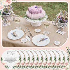 200 Pcs Wedding Favors for Guests Floral Cork Coasters Bulk Bridal Shower Thank