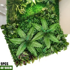 9*Artificial Plant Wall Panel Grass Hedge Vertical Garden Backdrop Decoration US