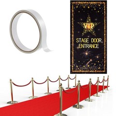Red Carpet Runner 2.6 x 15 ft Not Slip Red Aisle Runner VIP Stage Door Entran…