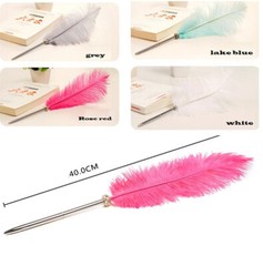 Quill Pen Feather Ballpoint Pen Wedding Signing Birthday Party Home Desk Decor
