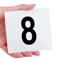 FAVSTOCK Number Cards 4″x4″ Black on White – Table Numbers 1-100, Double Sided
