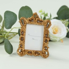 4 GOLD Resin Vintage Ornate Picture Frames Wedding Favors Party Decorations
