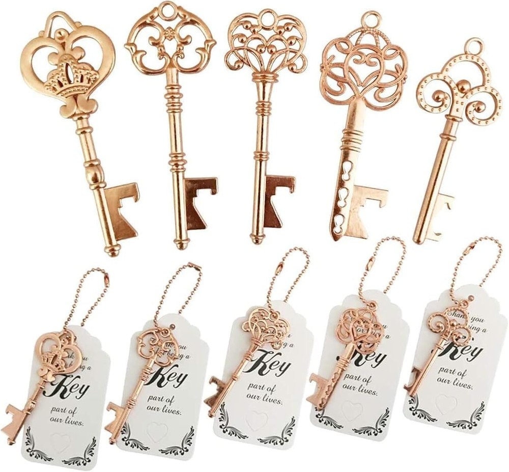50 PCS Wedding Favors Key Bottle Openers,Bridal Shower Party Favors with Thank Y
