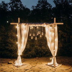 7.5FTx6.5FT Wood Wedding Arch for Ceremony Arbor Backdrop Stand Indoor Outdoor