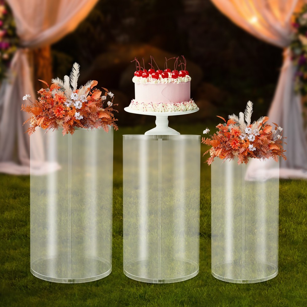 3Pcs Round Cylinder For Decoration& Birthday Parties, Wedding Round Cylinder