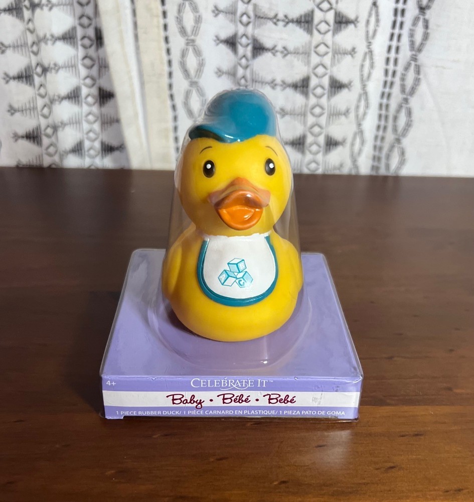 Rubber Duck Baby «Celebrate It» 3″×3″×3″ Jeep , Cake Topper, Bath