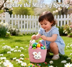 Woven Easter Bunny Egg Basket With Handles For Kids Empty Hunt Bags Gift