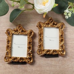 4 GOLD Resin Vintage Ornate Picture Frames Wedding Favors Party Decorations