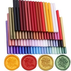 100 Pcs Assorted Color Sealing Wax Sticks for Wax Seal Stamp & Glue Gun – Perfec