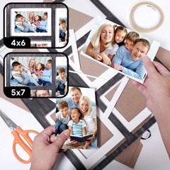 GLM 4×6 or 5×7 Collage Picture Frames for Wall, Holds 5 Photos with Glass & M…
