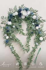 Ling’s Moment 6.5FT Backdrop Floral Garland, Spring Artificial Wedding Arch F…