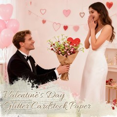 20 Sheets Valentine’s 8.5×11 inches, Silver / Red / Pink / Rose / Purple