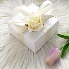 White 100 pcs Cake FAVOR BOXES 4″x4″x2″ Wedding Party Decorations GIFT Supply