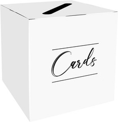 Elegant Black Card Box Holder for Weddings & Showers – 7.8″ x 7.8″ x 7.8″