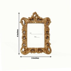 4 GOLD Resin Vintage Ornate Picture Frames Wedding Favors Party Decorations