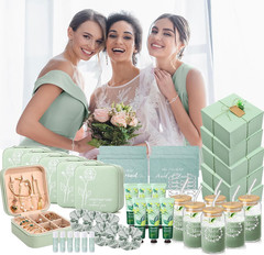 60 Pcs Bridesmaid Proposal Gift Set – Jewelry Box, Glass Cup, Scrunchies & More