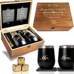Unique Gifts for Couples – Engagement Wine Tumbler Gift Set – ‘To The 1