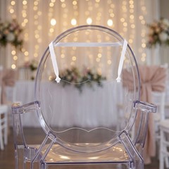 1 Set Clear Reserved Signs for Wedding Chairs – 9×6 Inch Acrylic Hanging Signs
