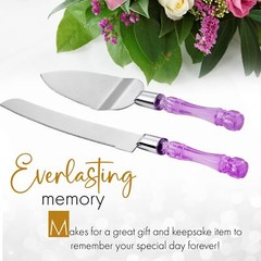 LUSHIG Cake Server and Knife Set, Cake Knife and Server with Stainless Steel …