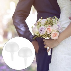 Bouquet Holder For Fresh Flowers White Foam For Wedding 2 Sets