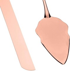 Rose Gold Engravable Cake Knife & Server Set for Engraving, Rose Gold Wedding