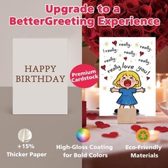 Cute Valentines Day Card – Romantic Valentine Gift for Him or Her –