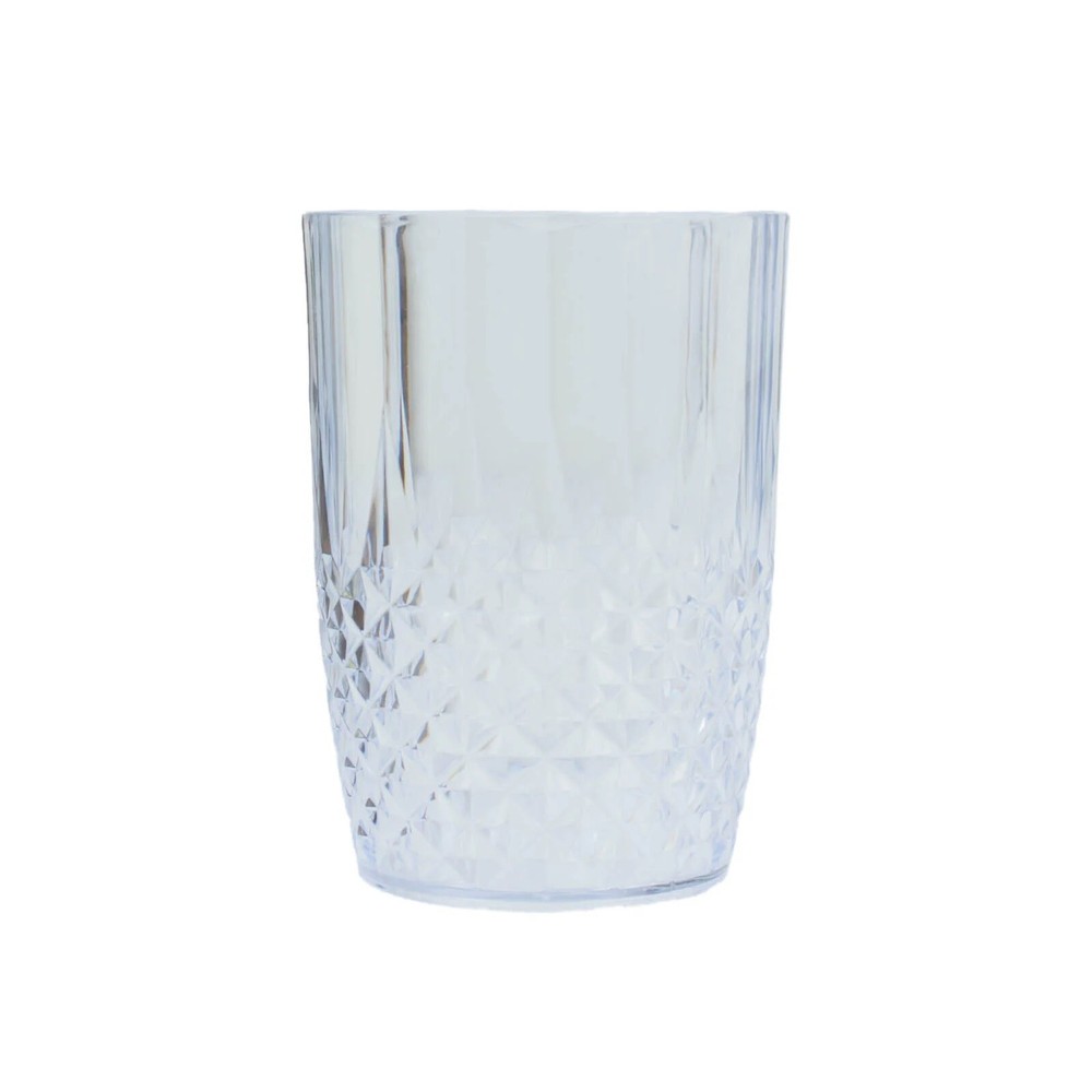 6 pcs 16 oz Crystal Cut Plastic Drinking Glasses Party Events Home Decorations
