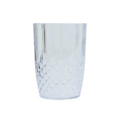6 pcs 16 oz Crystal Cut Plastic Drinking Glasses Party Events Home Decorations