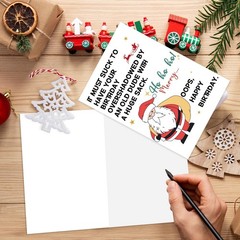 Funny December Birthday Card for Women Men, Happy Xmas Holiday Birthday for B…