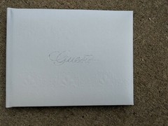 Wedding Guest Book, Birthday, Christening, Party – Guestbook White & Silver